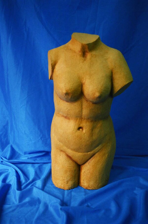 Escultura de un busto de una mujer desnuda